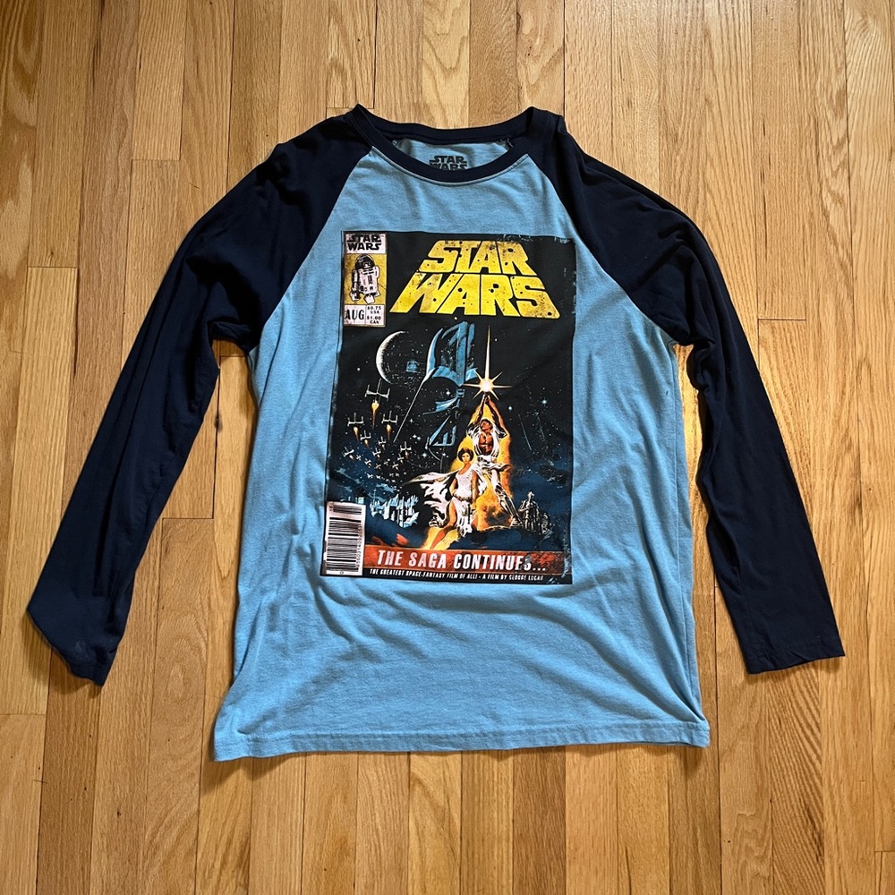 Star Wars Blue and Black Long Sleeve Tee
